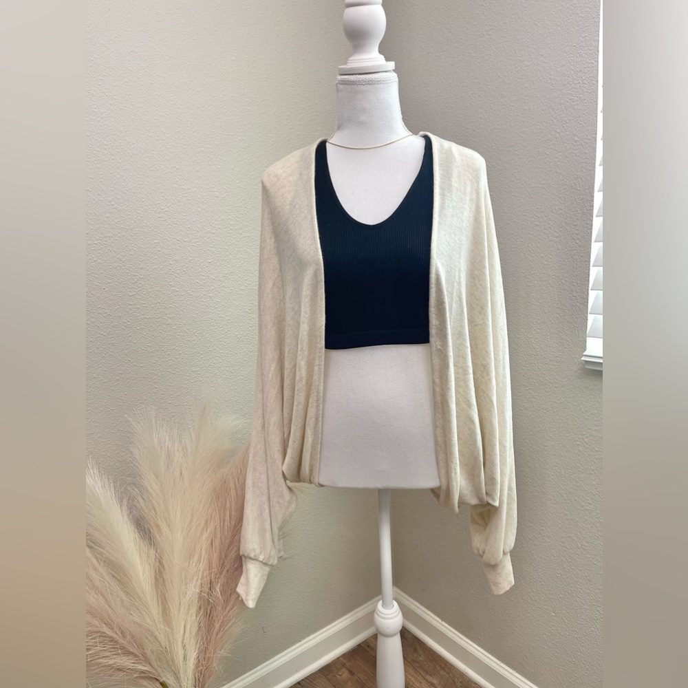Cherish - Cream Batwing Soft Cardigan